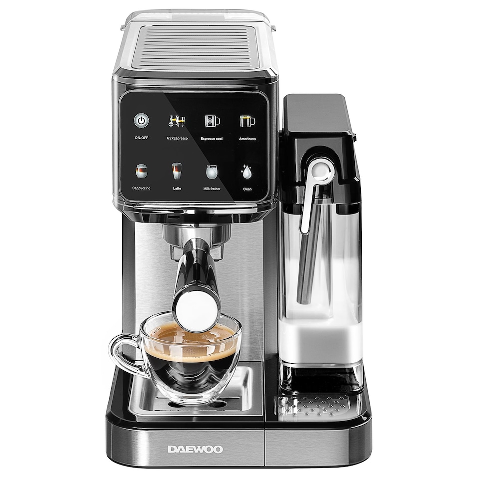 image 1 of Daewoo 20 Bar Espresso Coffee Machine with Milk Tank