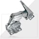 image 2 of SPARES2GO Door Hinges for Bosch Fridge Freezer 3306 3702 3307 3703 5.0 41.5 Pair Hinge Silver