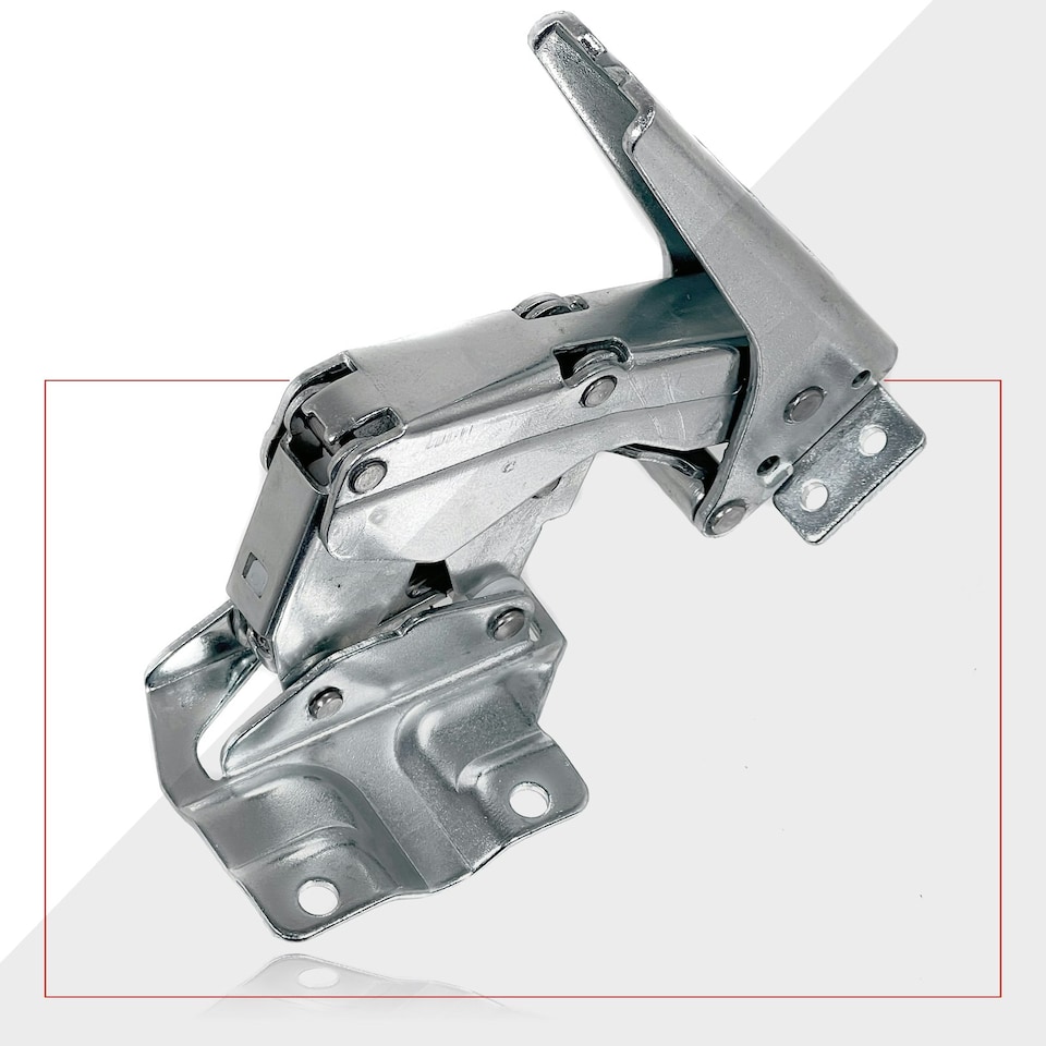 image 1 of SPARES2GO Door Hinges for Bosch Fridge Freezer 3306 3702 3307 3703 5.0 41.5 Pair Hinge Silver