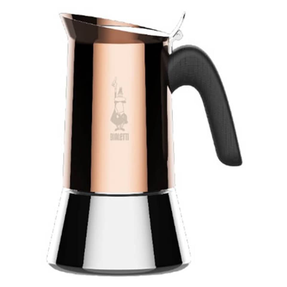 image 1 of Bialetti Venus Induction 'R' Stovetop 6 Cup Coffee Maker Copper