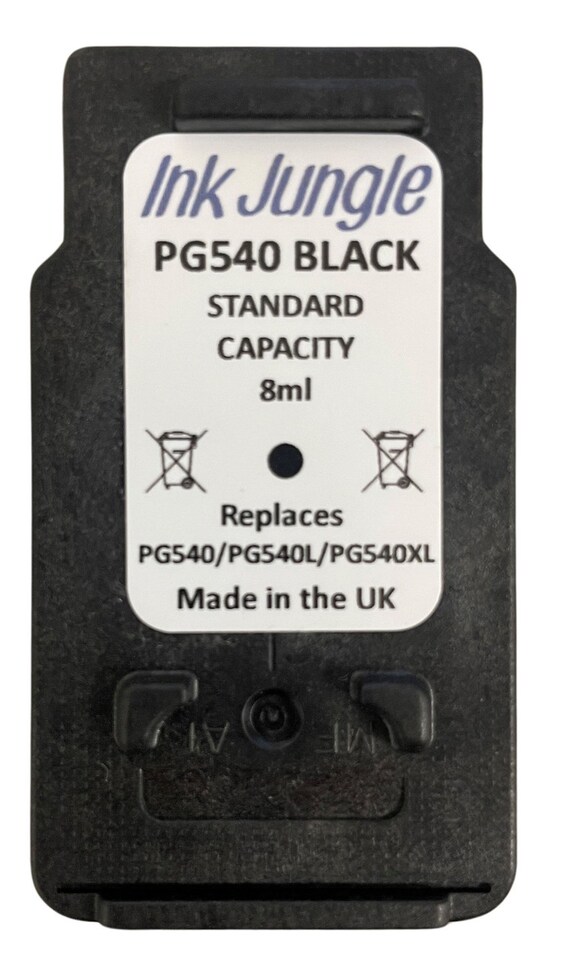 image 1 of Ink Jungle PG540 Black Refilled Ink Cartridge - Replaces Canon PG540 Black