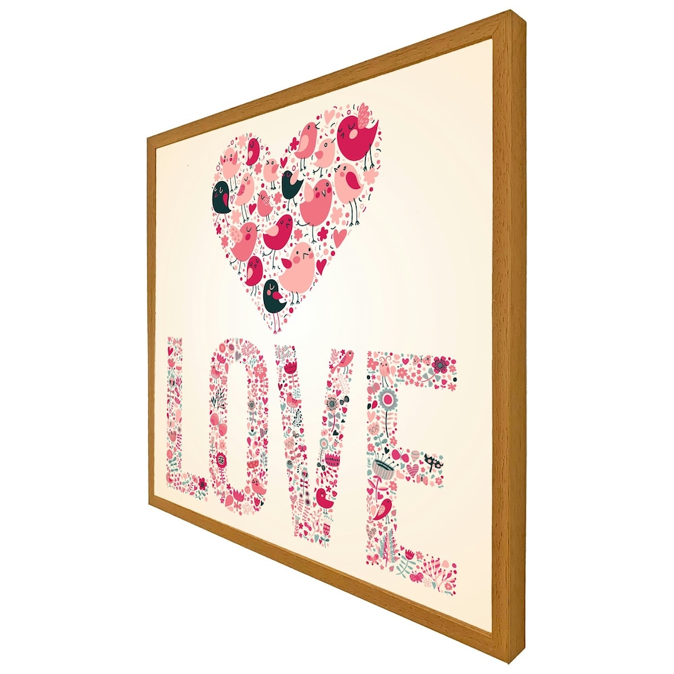 image 1 of Love hearts (Picutre Frame) White | XL