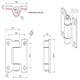 image 4 of Stainless Steel Pressed Hinge Heavy Duty 58x59mm Industrial Door Hatch Locker Silver