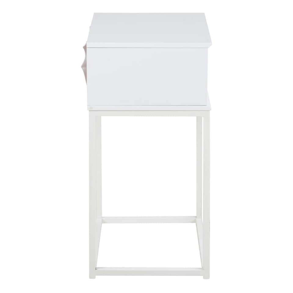 image 1 of Mitra 1 Drawer Bedside Table in White