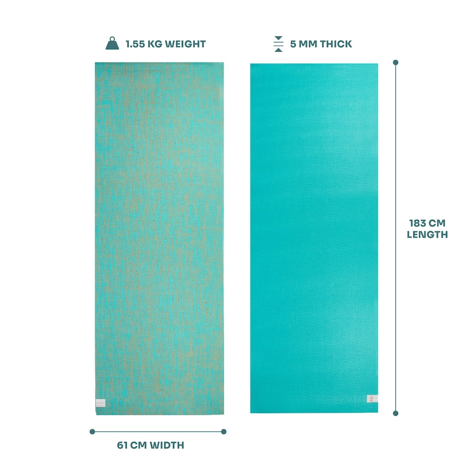 image 1 of Myga Jute Mat - Aqua