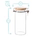 image 3 of Argon Tableware Glass Storage Jar with Wooden Clip Lid - 1.4 Litre