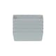 image 1 of Wham Studio 5 x 770ml Rectangular Plastic Storage Baskets Ice White Grey