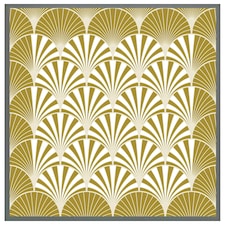 Golden semi circles (Picture Frame) Grey | XL
