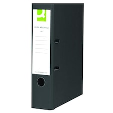 Q-Connect 70mm Lever Arch File Polypropylene Foolscap Black (Pack of 10)