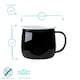 image 3 of Argon Tableware Coloured Enamel Belly Mugs - 375ml - Black - Pack of 6