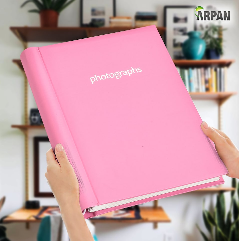 image 1 of ARPAN Self Adhesive Spiral Ring Binding Photo Album – 36 Sheets / 72 Sides – Large Sticky Page Scrapbook Memory Album for Photos, Keepsakes & Special Occasions