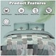 image 4 of VELVETIO Archie Complete Duvet Cover Set with Fitted Sheet Soft Polycotton Bedding Sets Green | Double