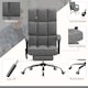 image 7 of Vinsetto Massage Office Chair, Ergonomic Desk Chair, Comfy Work Study Chair with Heat, Padded Seat, 135 Reclining Back and Footrest for Home Office, Charcoal Grey