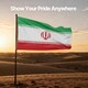 image 4 of Iran Old Persia Flag 5ft x 3ft with Brass Eyelets - Polyester Iranian Flag Banner for Cultural Display, Themed Decor, Room, Bar & Garden Decor | Multi