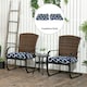 image 7 of Outsunny Set of 2 Chair Cushions Seat Pads w/ Ties Blue for Garden Chairs Blue Blue | Blue