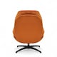 image 6 of Velvet Orange Brenna Swivel Armchair with Footstool