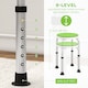image 3 of HOMCOM 360 Swivel Seat Bath Shower Stool, Adjustable Height Shower Chair with Aluminium Frame Non-Slip Feet Chair Safe Support Home Assistance, Green