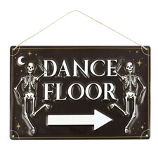 Something Different Dance Floor Metal Hanging Sign - Black/White/Gold - One Size