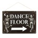 image 1 of Something Different Dance Floor Metal Hanging Sign - Black/White/Gold - One Size