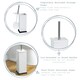 image 3 of Harbour Housewares Square Toilet Brush & Bin Set - Chrome Grey