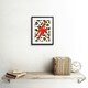 image 2 of Leopard Pattern Bright Reverse Red Lightning Strong 9x7" Black Framed Wall Art Print