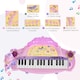 image 3 of HOMCOM Mini Battery Organ Piano Microphone Stool 32 Key Keyboard Kids Toy