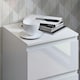 image 9 of FWStyle Stora 2 Drawer Bedside Cabinet - White Gloss Front