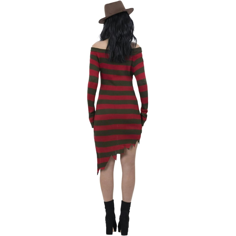 image 1 of A Nightmare On Elm Street Womens/Ladies Freddy Krueger Costume Dress - Red/Black - 20 UK - 22 UK One Size