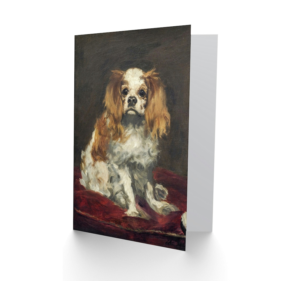 image 1 of Edouard Manet Art Card A King Charles Spaniel Dog