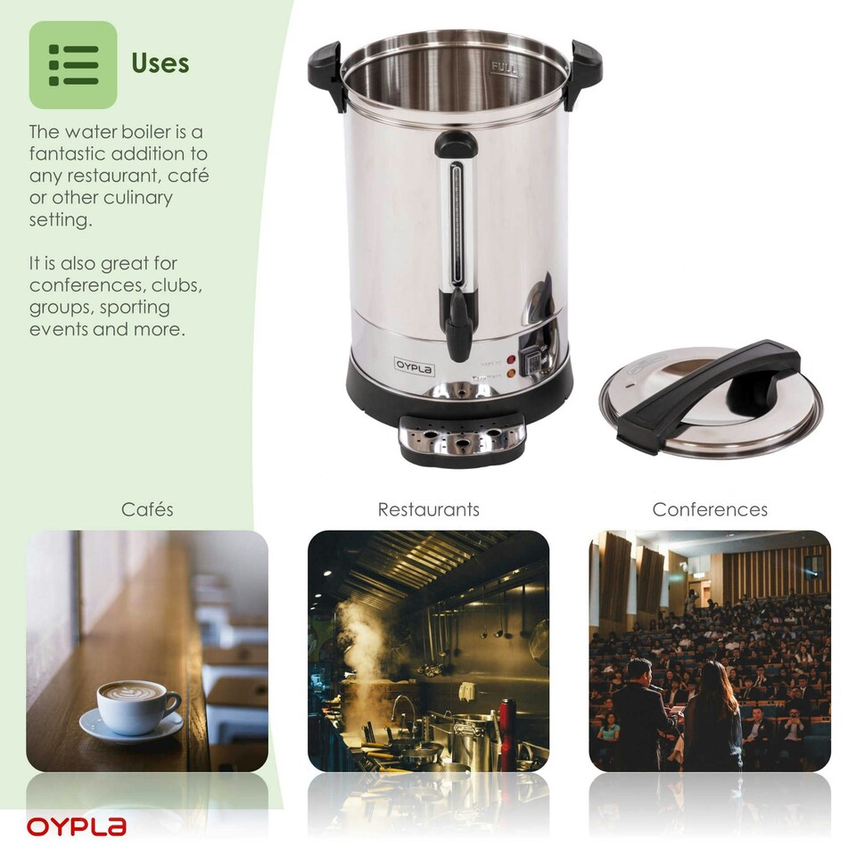 image 1 of Oypla Electrical 20L Catering Hot Water Boiler Tea Urn Coffee