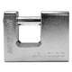 image 3 of Armoured Steel Shackle Padlock From Dekton 3 Keys High Security 7* 80mm Lock Silver