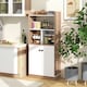 image 6 of COSTWAY 3-Tier Tall Bookshelf Modern Display Cabinet White