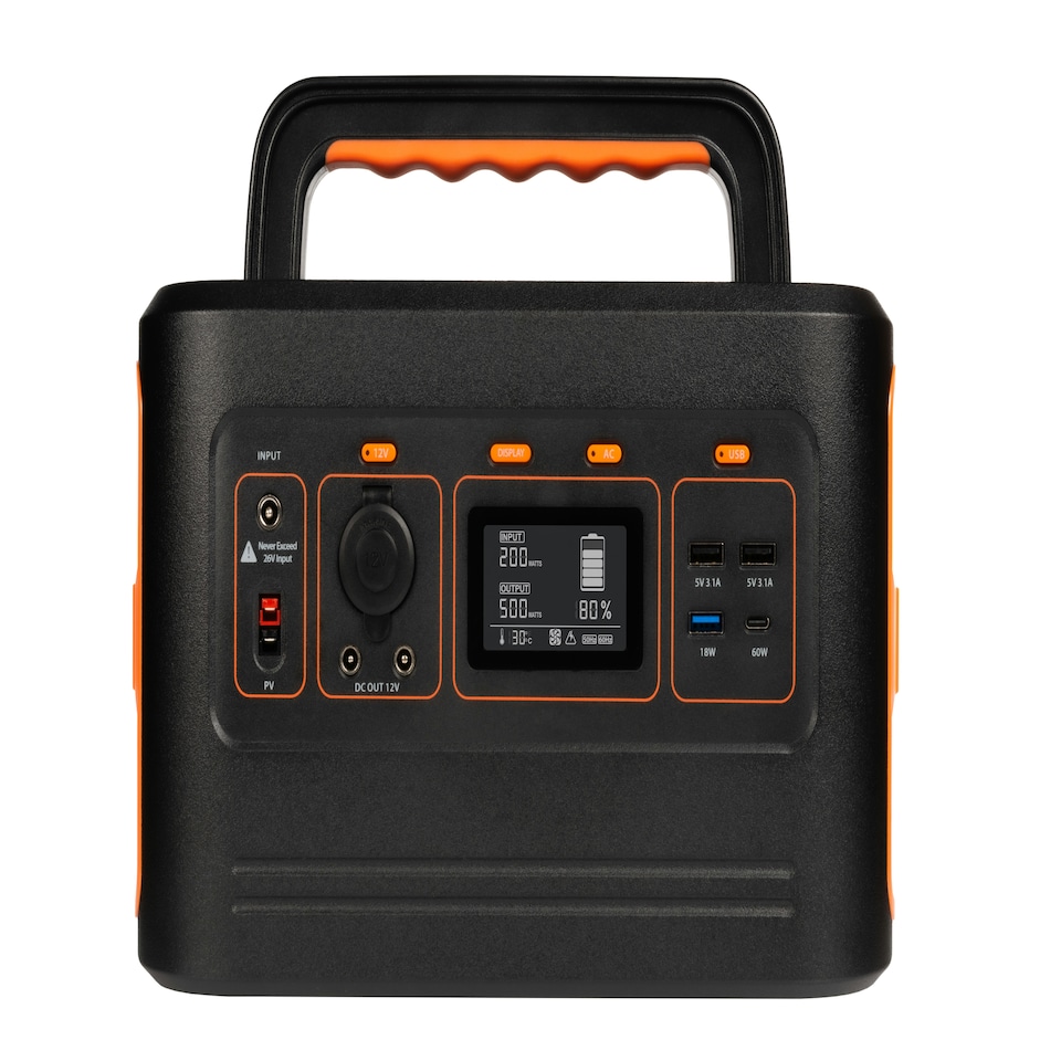 image 1 of Xtorm Portable Power Station 500W UK Black Orange