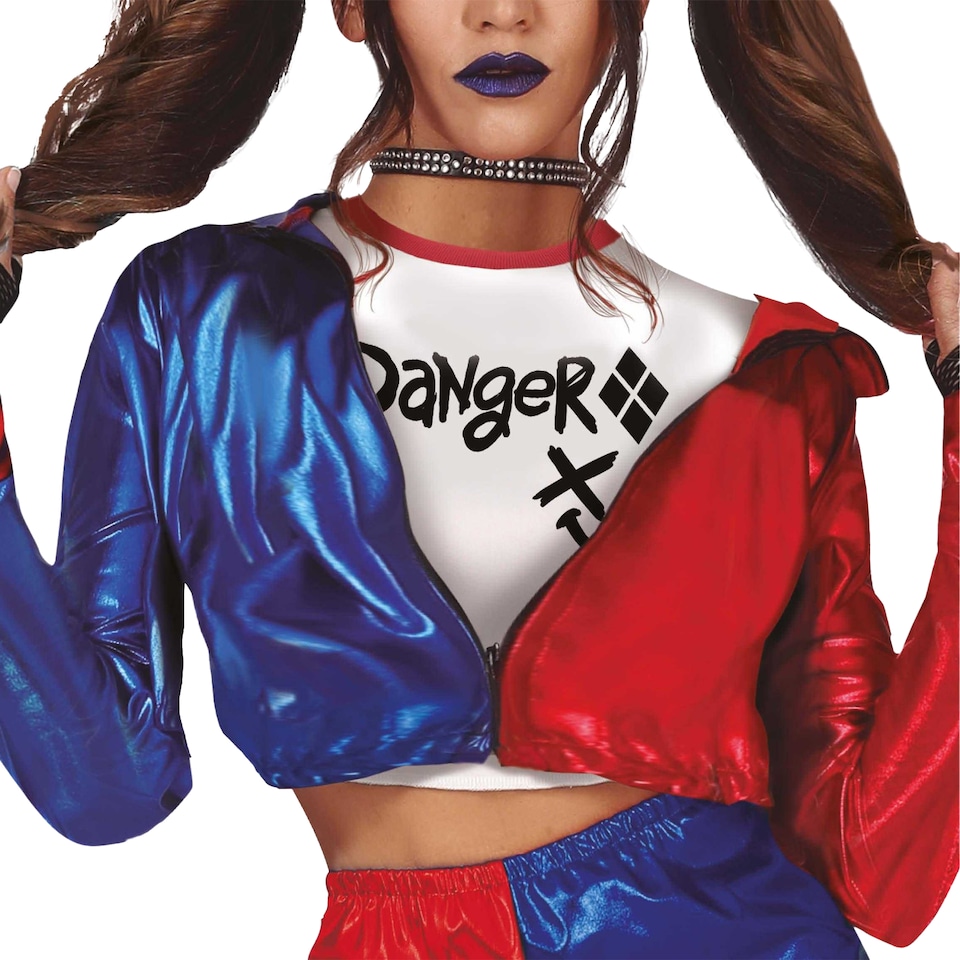 image 1 of Fiestas Guirca Womens/Ladies Dangerous Glam Costume Set | Red | Red/Blue | 14-16 | 1