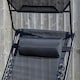 image 5 of Multi Position Garden Gravity Relaxer Chair Sun Lounger with Sun Canopy in Black | Black | Black