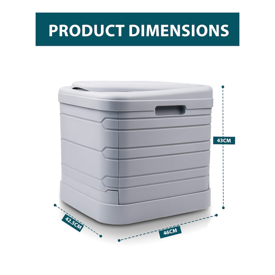 image 1 of 24L PORTABLE FOLDING CAMPING TOILET COMPACT POTTY LOO CARAVAN PICNIC FISHING