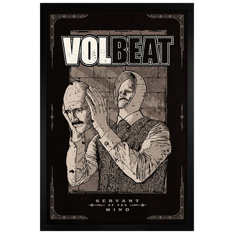 image 1 of Black Wooden Framed Volbeat Servant of the Mind Maxi Poster