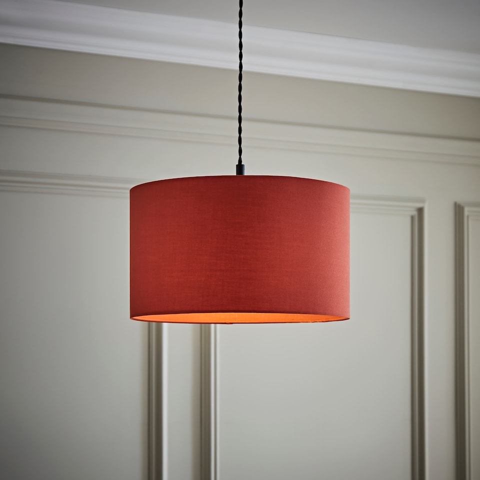 image 1 of ValueLights Reni Medium Rust Shade and Bulb