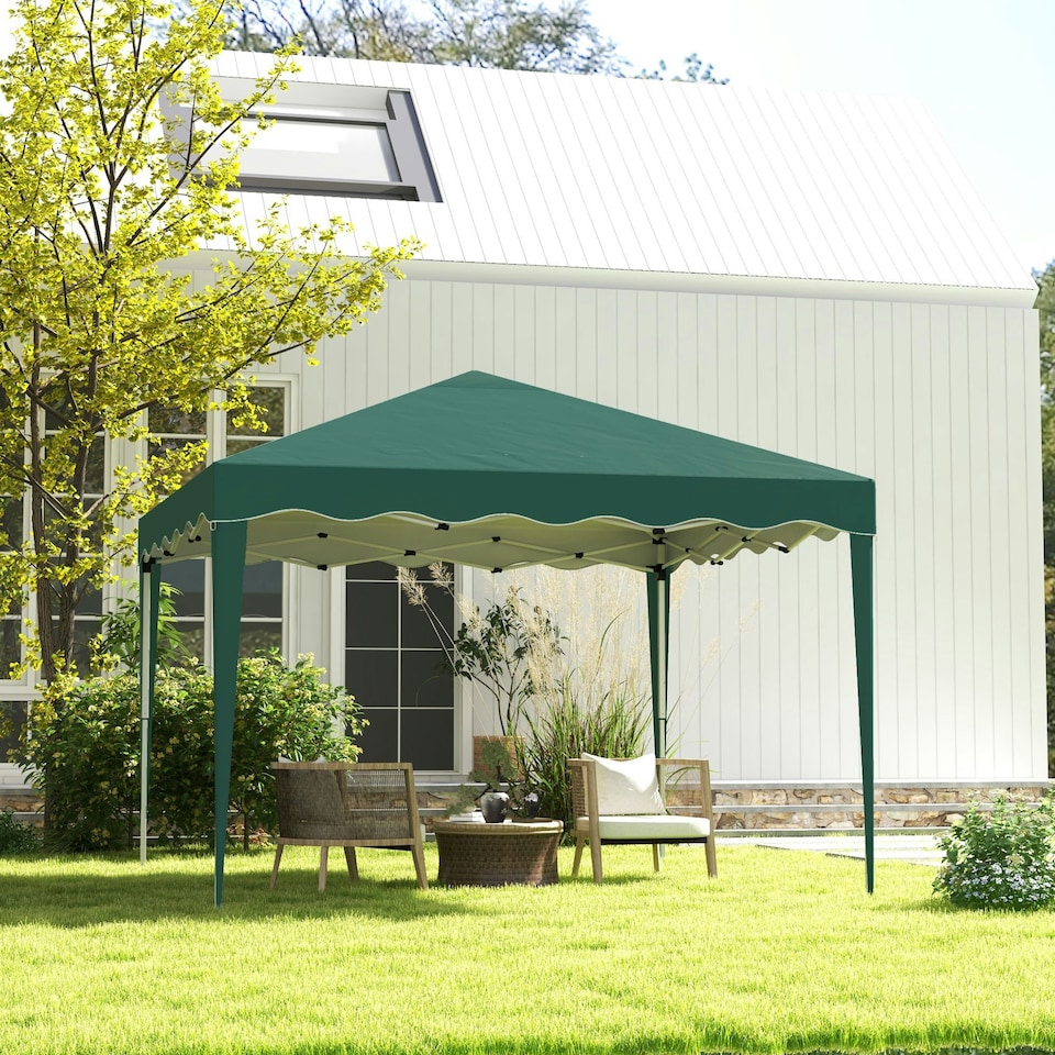 image 1 of Outsunny 3x3(m) Pop Up Gazebo Marquee Tent for Garden w/ Carry Bag Grey