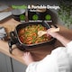 image 7 of VonShef Electric Frying Pan Square 5L with Glass Lid 1500W