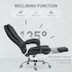 image 4 of Vinsetto Executive Office Chair Computer Desk Chair for Home w/ Footrest, Black