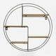 image 1 of OHS Round Multi Tier Foldable Home Office Decor Wall Mounted Display Storage Shelving - Natural