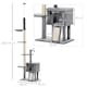 image 4 of PawHut 270cm Floor To Ceiling Cat Tree Scratching Post with Hammock, Grey