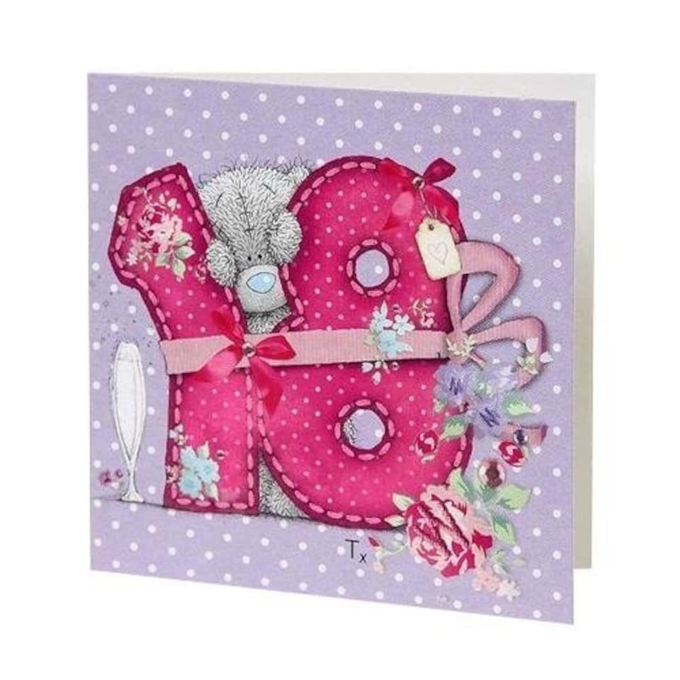 image 1 of 18th Birthday Me to You Bear Gift Tag