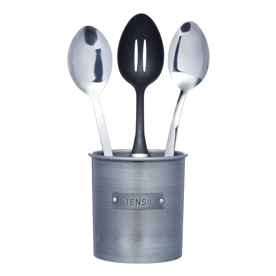 image 1 of KitchenCraft Utensil Holder Grey Metal