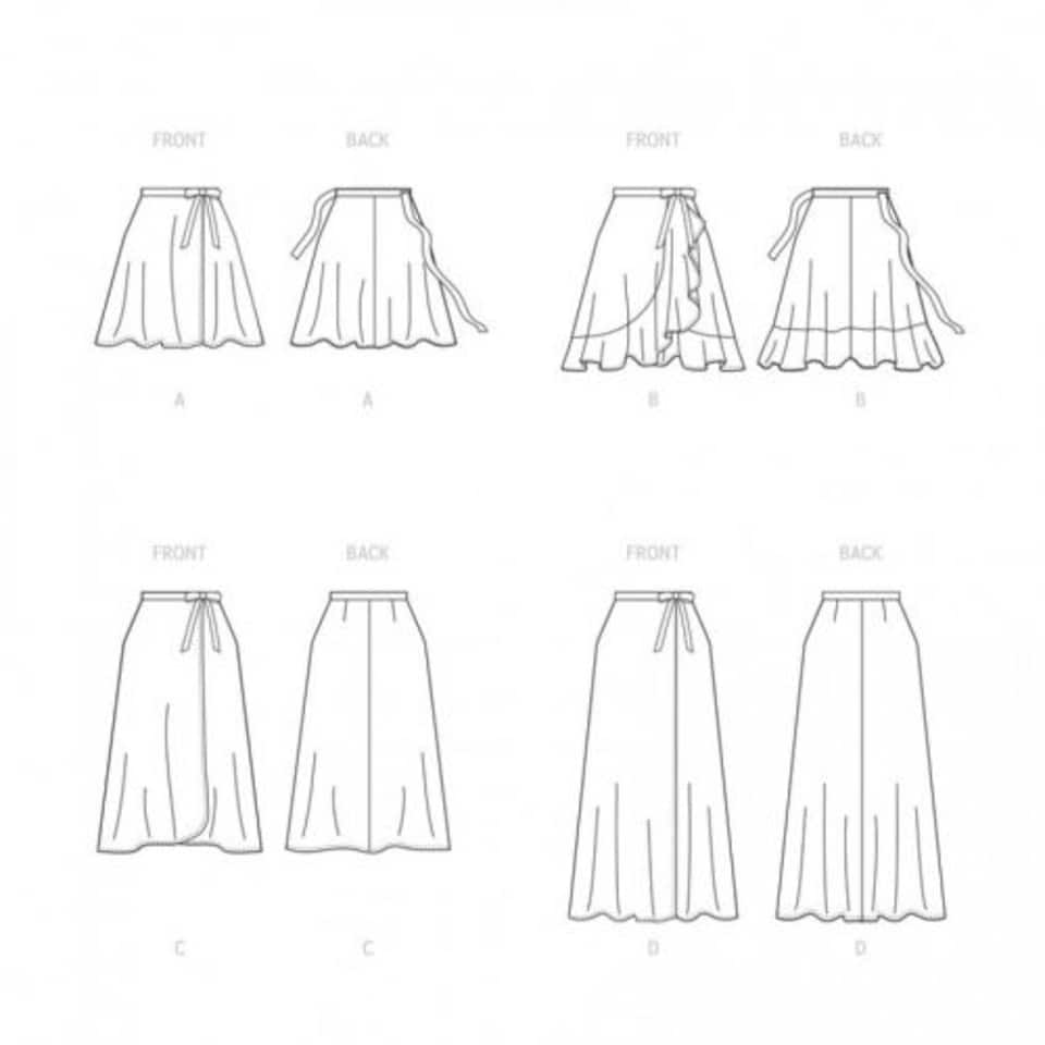 image 1 of McCall's 8259 Paper Sewing Pattern – Women’s Skirt, Sizes Zz (L–X–XXL), Beginner
