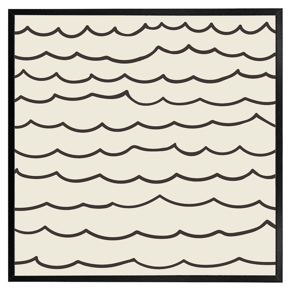 image 1 of Wave lines (Picutre Frame) Black | L