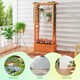 image 5 of COSTWAY Raised Garden Bed Wood Planter Box with Trellis Orange