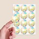 image 2 of Easter Eggs Round Stickers 60mm - Sheet of 12