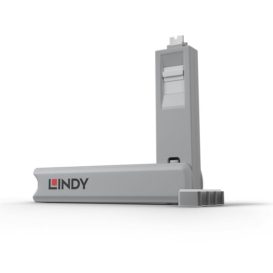 image 1 of USB-C Port Blocker Kit, White (1x Key, 4x Locks)